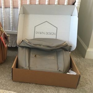 NIB Fawn Diaper Bag in Gray
